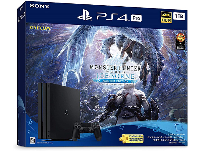 PlayStation4 Pro MONSTER HUNTER WORLD アイスボーン マスターエディション スターターパック ブラック 1TB