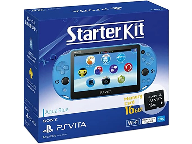 PlayStaiton Vita本体 Wi-Fiモデル Starter Kit（PCHJ-10030 アクア・ブルー）