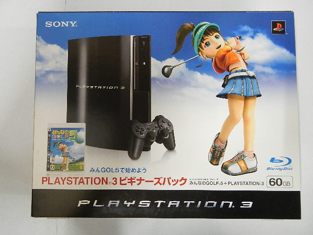 PlayStation3 60GB ビギナーズパック クリアブラック みんなのGOLF5