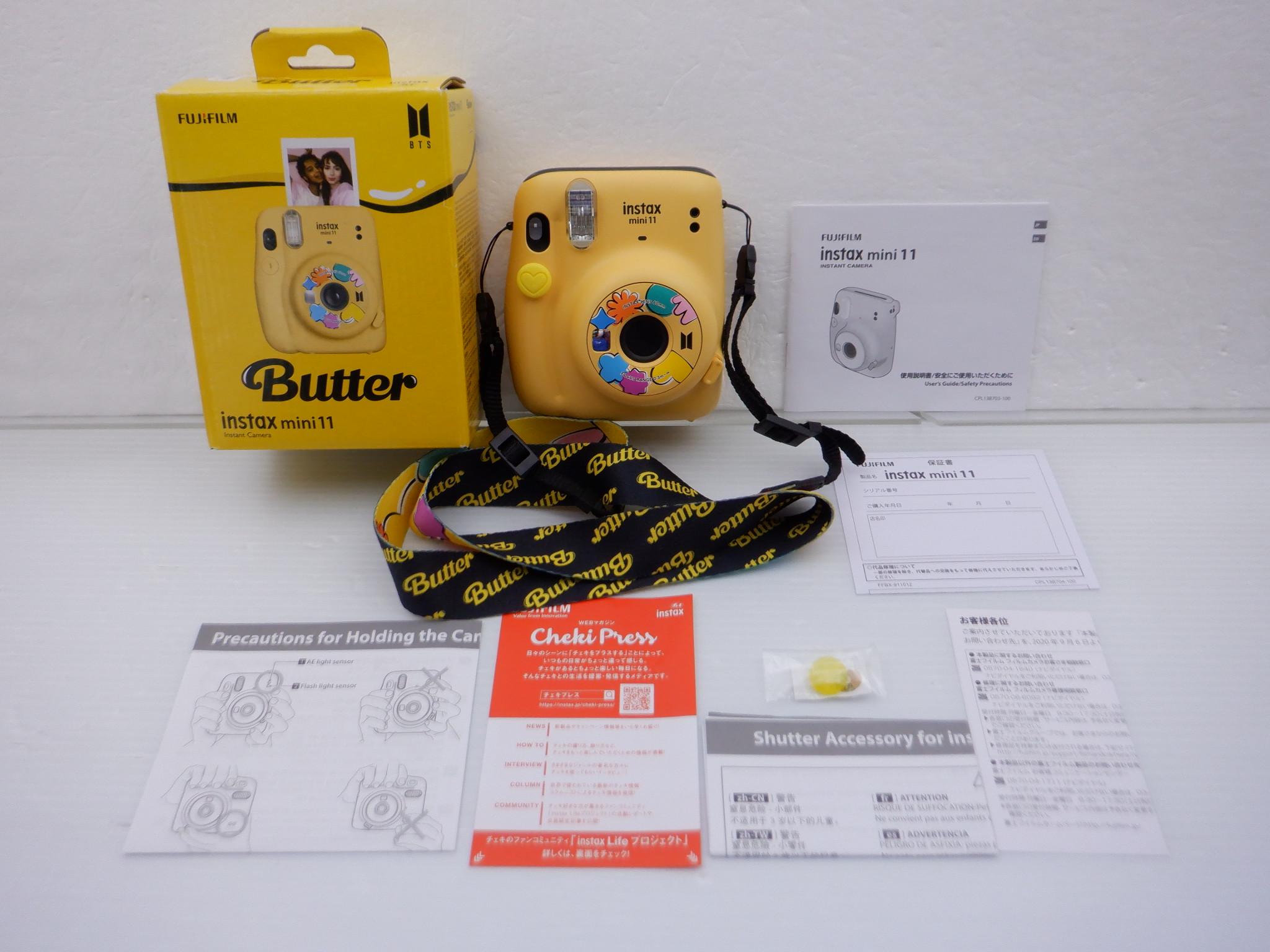 BTS チェキ Butter instax mini 11 イエロー BTS チェキ Butter instax mini 11 イエロー BTS FUJIFILM