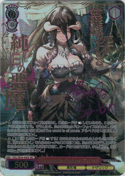 The world is all yours． アルベド (サイン)