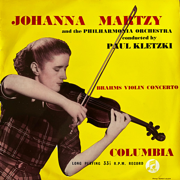 ヨハンナ・マルツィ 「ブラームス:ヴァイオリン協奏曲」(33CX 1165)