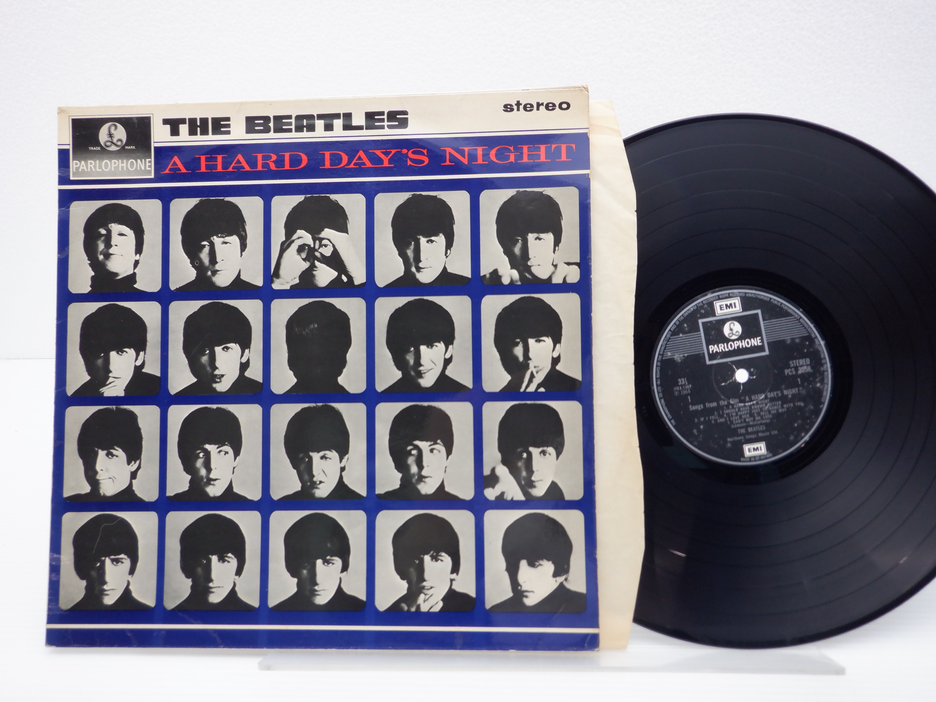 A HARD DAYS NIGHT STEREO 白文字 UK盤-